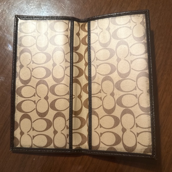 Coach Handbags - Coach Tan and Brown Signature Wallet
